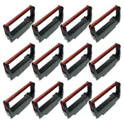 12Pcs Black and Red Printers Ribbon for ERC38 ERC30 ERC34 TM-U220A/220B/220D/300/375 Printer for SNBC BTP-M180 Black Red