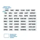 Black Text Oven Stove Labels Common Function Lettering Dial Switch Knob Timer