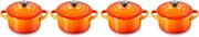 Le Creuset stoneware Set of 4 Petite Casseroles, 200 ml, Volcanic, 79212100900100