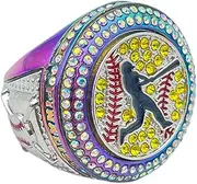 Discount Sports Rings, Softball Batter FINALIST RING — Player Award, assorted colors and gemstones
