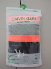CALVIN KLEIN BOYS BOXER BRIEFS 2 PACK SIZE XL 16-18 HTHR/ORANGE
