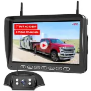 RV Backup Camera Wireless for Furrion System:7" HD 1080P Video Recording Spli...