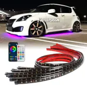 For Suzuki Swift MINI COOPER RGB Underglow Neon Light Strip Kit Bluetooth Remote