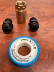 Non Return Valve (Brass) with Push Fit Fittings for Caravans & RV
