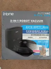 iHome AutoVac Nova Pro Robot Vacuum, Self Empty iHRV14-BLK