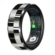 Smart Fitness Tracker Ring with Charging Case for Men/Women,Rings with Calories/Sleep Monitoring,for Android 6.0+ and iOS 11.0+(Black,10#)