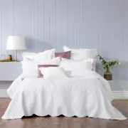 Bianca Cordelia Elegant Bedspread w/Pillowcase Queen Bed White Set Home Bedding