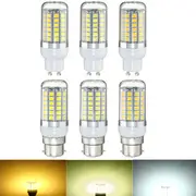B22 GU10 6W 69 SMD 5050 LED Pure White Warm White Natural White Cover Corn Bulb AC220V GU10 PURE WHITE