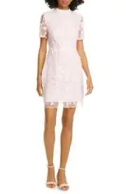 Women's Ted Baker London Elegant Lace Applique Dress, Size 2 - Pink