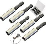 TEKPREM 1/4" Strong Magnetic Extension Bit Holder, 5 Pack Hex Shank Screwdriver