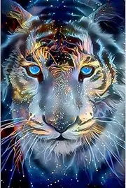 NAIMOER Tiger Diamond Painting Kits for Adults, 5D Tiger Diamond Painting Kits for Adults Kids, DIY Full Drill Animals Diamond Art Embroidery Diamond Dots for Home Decor 30x40cm