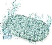 Tedi's Dog Cooling Mat for Dogs,Outdoor Cooling Dog Bed Waterproof with Pillow,Pet Self Cooling Pad for Small Medium Large Cats,Dogs,Rabbit,Summer Ice Cool Gel Pet Pads for Crate,Kennel,Floor(Green,L)