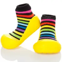 在飛比找momo購物網優惠-【Attipas】韓國Attipas學步鞋-彩虹黃底