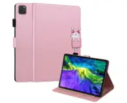 PU Leather Folio Stand Wallet Cover Case with Pencil Holder Card Slot for ipad Pro1 2 3/ iPad Air 4 10.9" -Rose gold