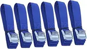 MOKKHNB 6PCS Quick Release Luggage Straps with Buckles Polyester Tying Straps for Car Roof Rack Kayak Carrier Canoe Moving and Hammock Blue