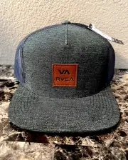 RVCA Men's Juniper Snapback Hat OSFM Mushroom/Charcoal BNWT