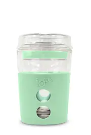 IOco 4oz Piccolo Reusable Glass Coffee Travel Cup - Misty Mint