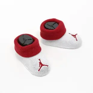 Nike 包屁衣 Jordan Baby 白 紅 長袖 帽子 襪子 純棉 寶寶 嬰兒 送禮 白 紅 JD2343018NB-001