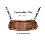 3-Line Engraved Nameplate for Funeral Cremation Urn for Ashes - Raku Finish