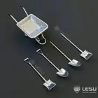 LESU 1/14 Metal Spade Wheelbarrow Model Set for RC Engineering Vehicle Truck Car