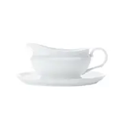 Maxwell & Williams Porcelain Stylish Basics Gravy Boat & Saucer 550ml - White