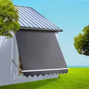 InstaHut Window Fixed Pivot Arm Awning Outdoor Blinds Retractable Canopy1.8X2.1M
