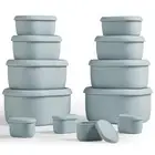 12Pcs/Set Nesting Silicone Food Storage Containers with Lids, BPA Free Reusab...