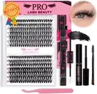 280Pcs DIY Lash Extension Kit with Bond, Seal, Applicator & Brush 9-16mm Mix