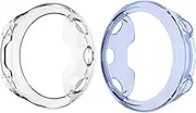 Case intended for Garmin Swim 2 Bands, Shock-Proof Scratch-Resistant Protective Band Cover Case intended for Swim 2 Smartwatch (Clear,Blue)
