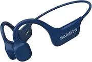 SANOTO Bone Conduction Headphones Bluetooth Wireless,5.0 Bluetooth Earphones with Mic,IPX7 Waterproof Headphones,8Hrs Playtime Sports Headphones for Running,Workout,Cycling,Driving,Gym