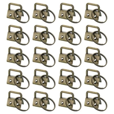 20PCS Key Fob Hardware with Keychain Rings for Bag Webbing,Bronze I7E36788