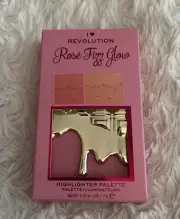 Revolution Rose Fizz Glow Highlighter I Heart Revolution Makeup Palette New!