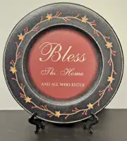 1980 Italy Toscana Madonna Beate Plate with Display Stand