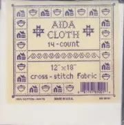 Cross Stitch14 ct Charles Craft White Aida 12x18" Sealed Needlework Fabric