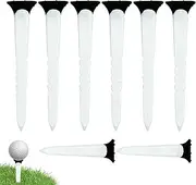 Unbreakable Golf Tees, Golfing Tees Adjustable Scale, 6 Long Tees, 2 Golf Tees Short, Portable Golf Accessories Reduce Side Spins and Friction