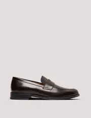 Hawes & Curtis Brown Leather Penny Loafer Size: 11