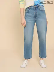 White Stuff Blue Charlie Straight Crop Jeans (B29088) | $127