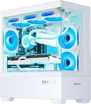 HOENGAGER Superview Gaming PC - RTX 5070 12GB, AMD Ryzen 7 5700X 3.4 GHz, 32GB DDR4 RAM, 1TB PCIe SSD, 11AC WiFi, 650 PSU, Windows 11 Pro - Desktop Computer