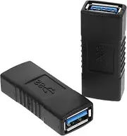 SHINEOFI 2Pcs USB Female to Female Adapter USB Connector for Enhanced Connectivity for Multi Device Use and Data Transmission Stability