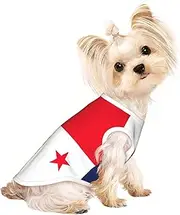 Flag of Panama print Dog Shirts for Small Dogs Stretchy T-Shirts Lightweight Tank Top Sleeveless Striped Vest