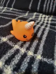 Orange Narwhal Bathtub Toy