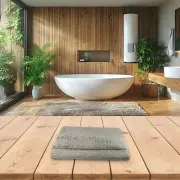 Thick Polyester Bath Mat with Quick Dry Technology and Non Slip Design