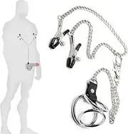 HYOPBSCN BDSM nipple clamps nipples with cock ring stainless steel, nipple clamps man, BDSMs toys hard, clamps man, nipple clamps set, sex toys for couples women men