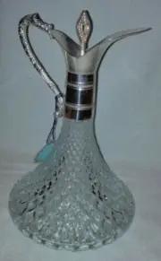 Metalstil Italian silver plated crystal wine decanter (new with tags)