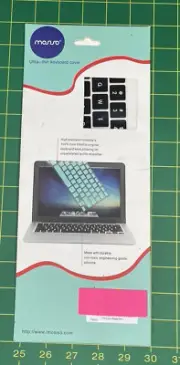 MOSISO Silicone Keyboard Cover Compatible with MacBook Pro 13 15 17 Black