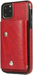 TAVICE Luxury Leather Wallet Shockproof Case Cover for iPhone 11 (RED)