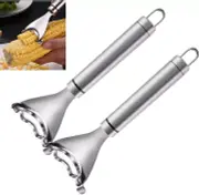 2PCS Magic Corn Cutter Peeler, Corn Stripper Cob Stripper Tool,Premium Stainless