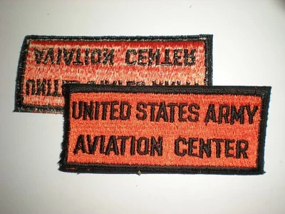 US ARMY 1960'S ERA AVIATION CENTER FLIGHT SUIT PATCH - ORIGINAL