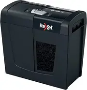 [Rexel] X6 Paper Shredder, Particle Cut, Shredding up to 6 Pages, Secure Level P4, 10 Litre Waste Bin, Quiet and Compact, for Home/Home Office, Secure Series, 2020122EU