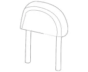 Genuine Ford Headrest 3L2Z-78611A08-EAB